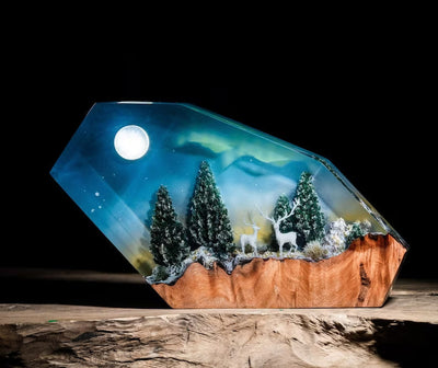 PINE FOREST Epoxy Lamp(SGR)