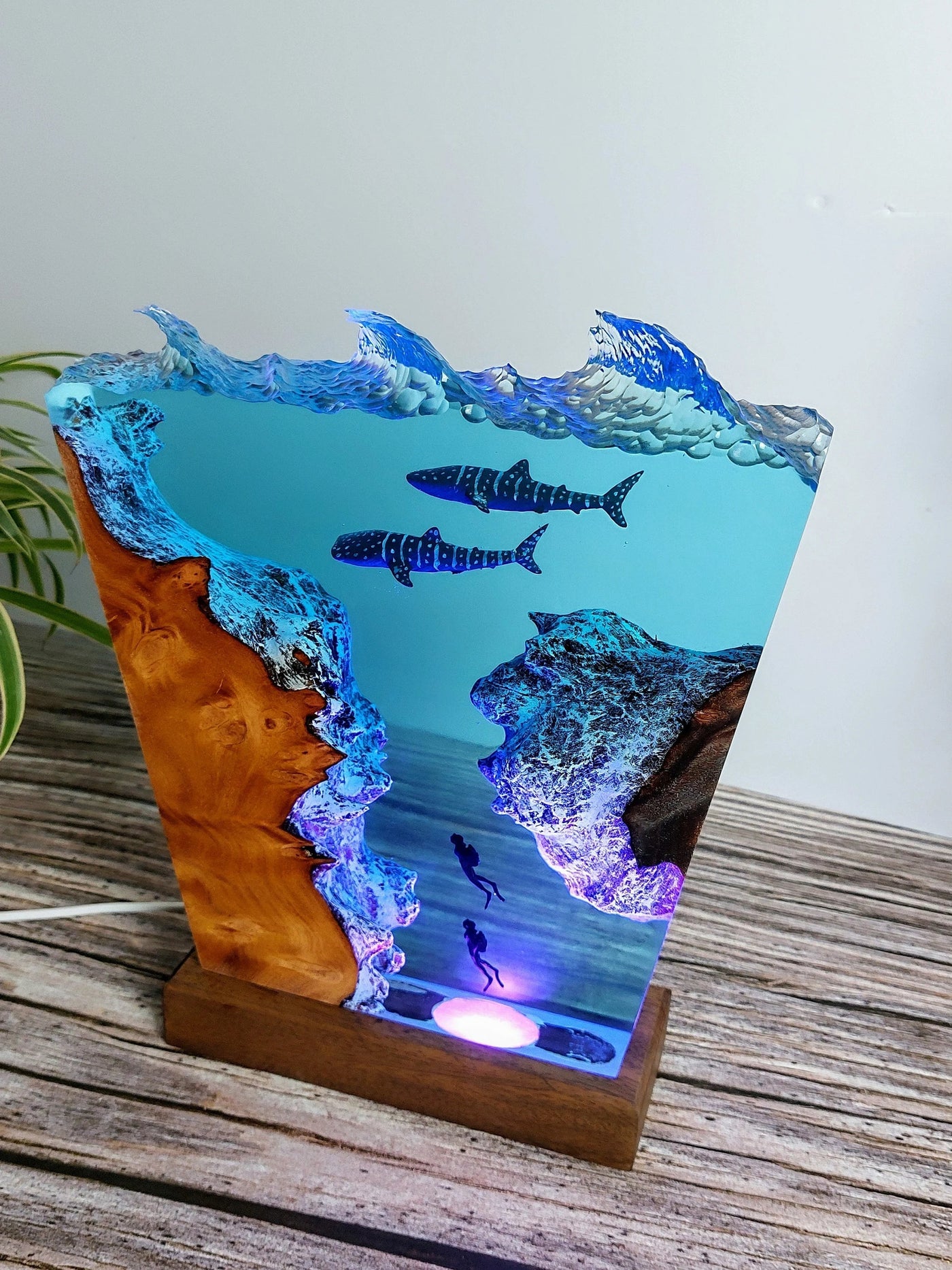 Great Whale Shark Resin Lamp(OR)