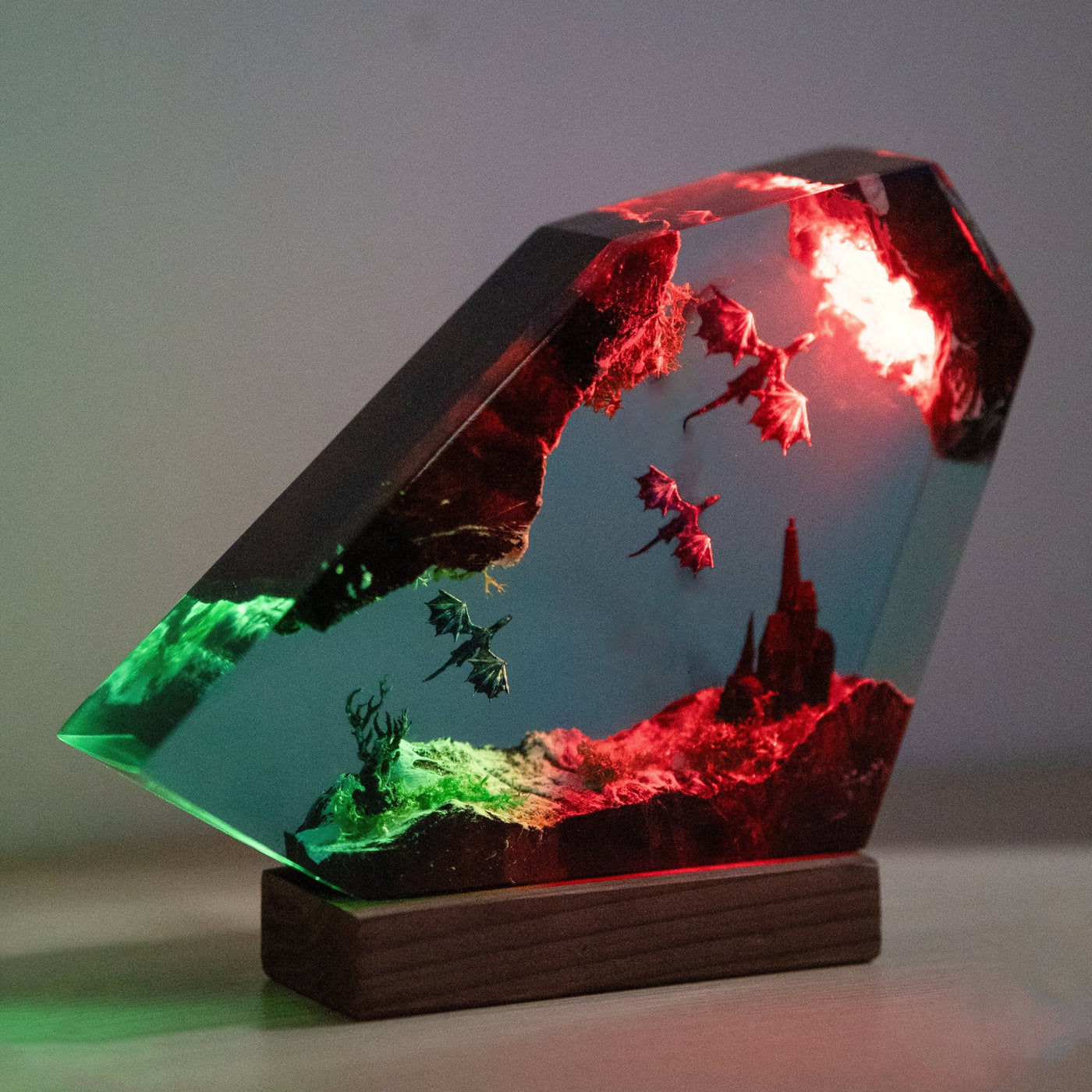 Fire Dragon and Ice Dragon Resin Night Light(MTR)