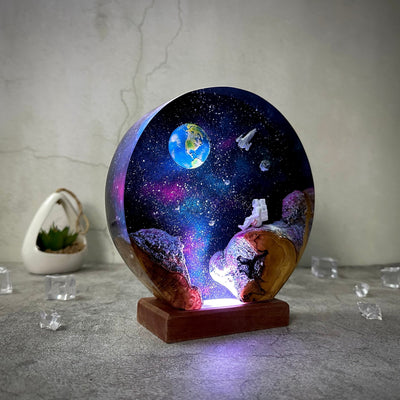 Astronaut and Space Resin Lamp(SGR)