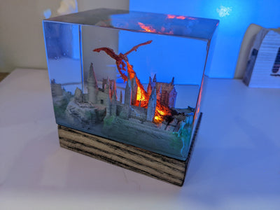 Fire Dragon in City Resin Lamp(MTR)