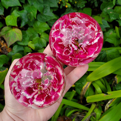 Pink Carnation Resin Sphere