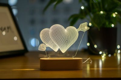 Handmade Heart-Shaped Night Lamp