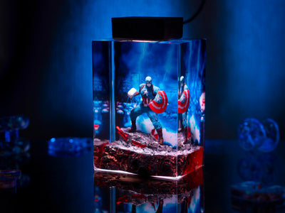 Ca.ptain A.merica Resin Night Light