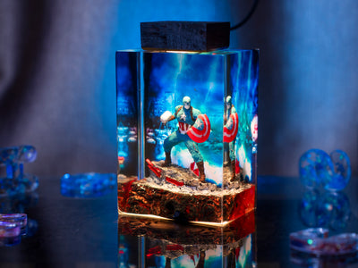 Ca.ptain A.merica Resin Night Light