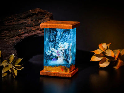 Gear 5 Luffy Epoxy Resin Wood Lamp