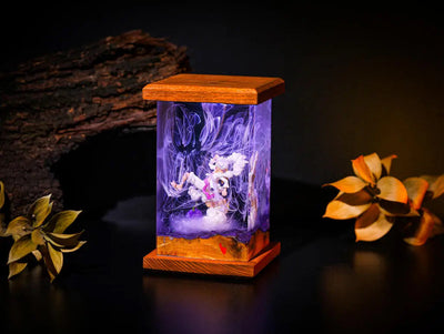 Gear 5 Luffy Epoxy Resin Wood Lamp