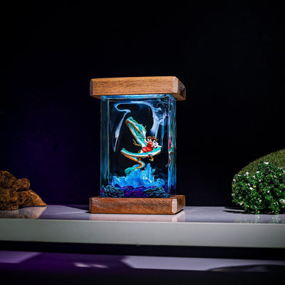 Haku Dragon and Chihiro Epoxy Lamp