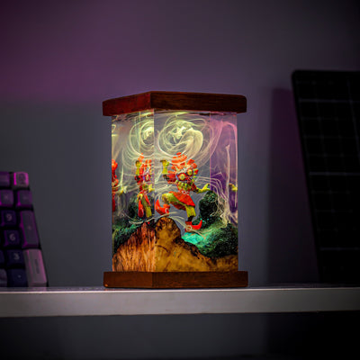 Skull Kid Zelda Epoxy Wooden Lamp