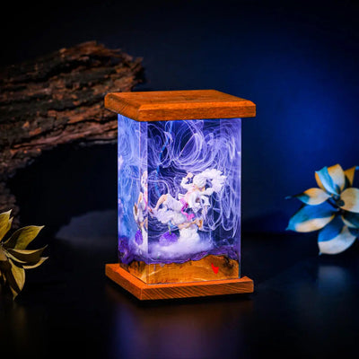 Gear 5 Luffy Epoxy Resin Wood Lamp
