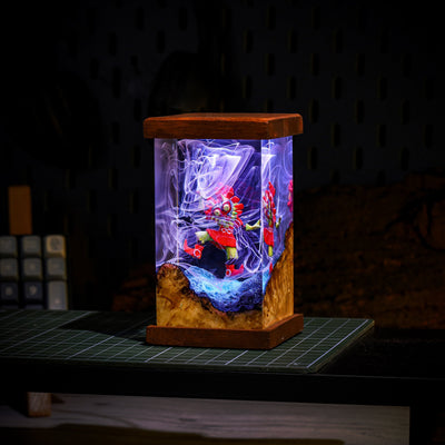 Skull Kid Zelda Epoxy Wooden Lamp