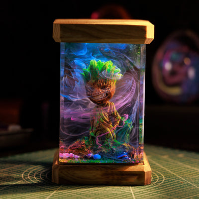 I Am Gr.oo.t Epoxy Lamp